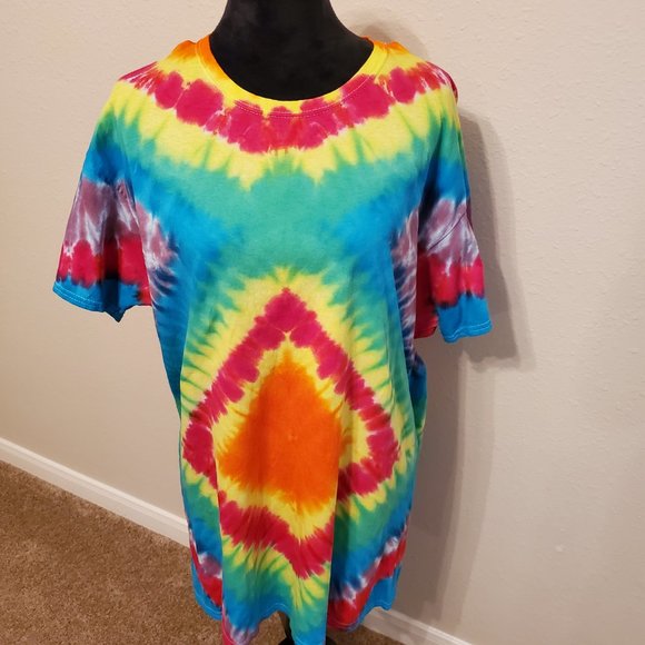 Hanes Boho Bohemia Tie Dye T-shirt 100% cotton Size XL. - Picture 6 of 11
